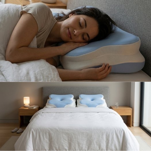 Melara Max Pillow ergonomic head, neck and arm support design